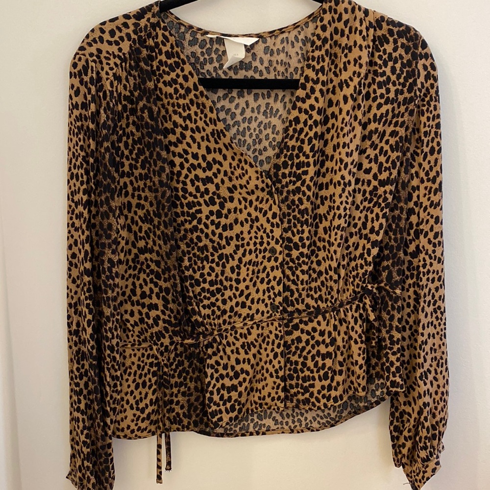 Lightweight leopard print blouse